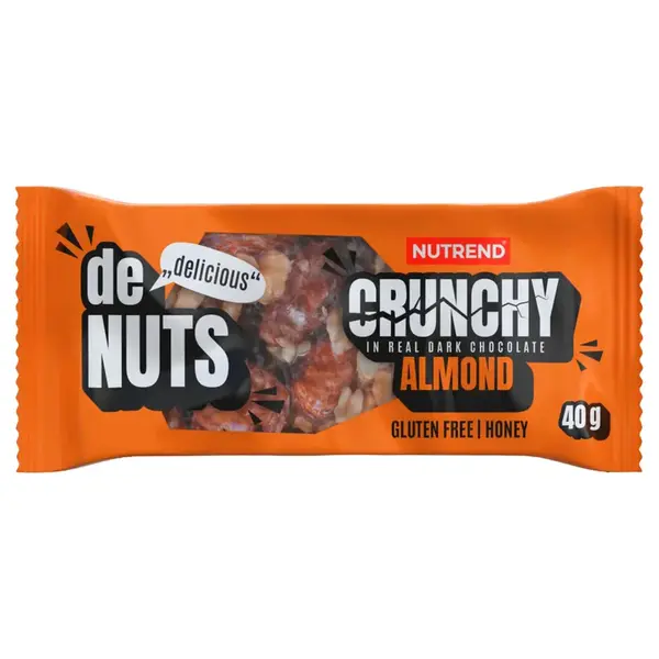 Tyčinka Nutrend DeNuts Crunchy 40g mandle v hořké čokoládě