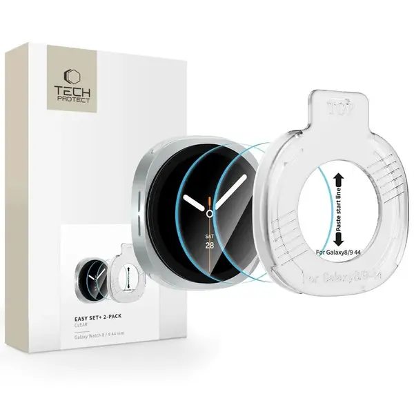 Tech-Protect Easy Set 2x ochranné sklo na Samsung Galaxy Watch 8 / 9 (44mm)