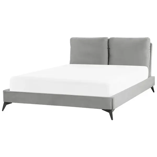 Beliani ČALOUNĚNÁ POSTEL 140/200 cm Šedá Melle