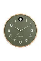 Kukačkové hodiny Karlsson Natural Cuckoo 31,5 cm zelená barva