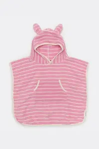 SunnyLife  Detský uterák s kapucňou  Cotton Candy Pink Stripe