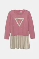 Dívčí šaty Guess růžová barva, midi, K5YK08 Z3OS0