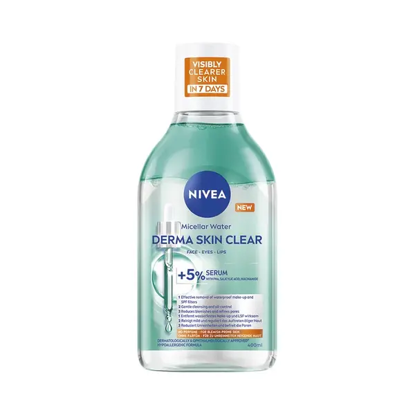 Nivea Derma Skin Clear micelární voda 400 ml