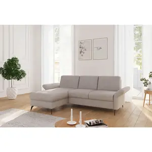 Sit & More ROHOVÁ SEDAČKA, textil, šedobéžová