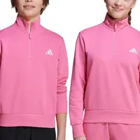 Dětská mikina adidas růžová barva, hladká, JN2434