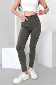 Dewberry Skinny Fit HighWaisted džíny - khaki