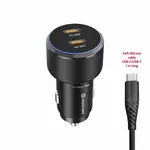 Swissten CL Adaptér 2x USB-C PD, 50W černá + USB-C / USB-C, 1m kabel