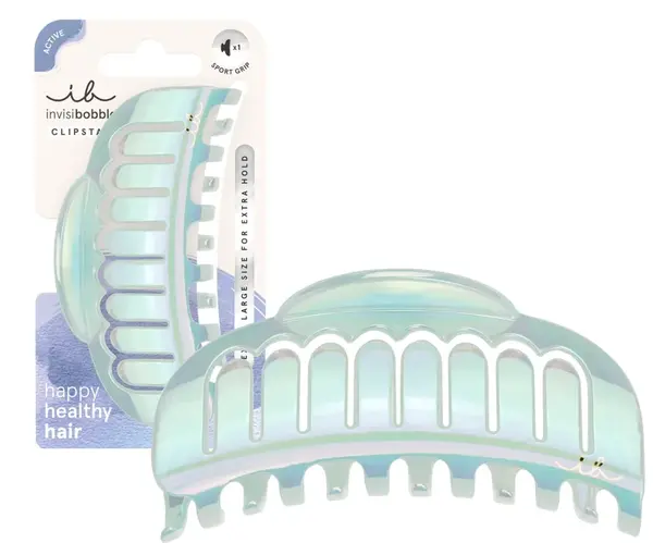 Velký skřipec do vlasů na sport Invisibobble Clipstar L Flexibobble - perleťově modrý + dárek zdarma
