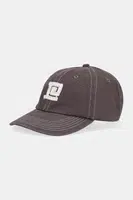 Bavlněná baseballová čepice P.E Nation Monogram šedá barva, s aplikací, 252A108