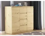 Široká komoda so 4 zásuvkami Carlos, dub artisan, 120 cm%