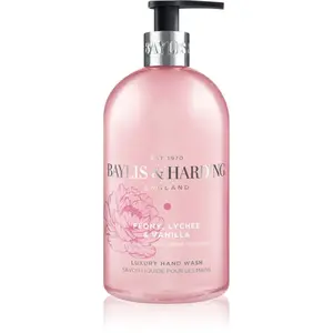 Baylis & Harding Peony, Lychee & Vanilla tekuté mýdlo na ruce s hydratačním účinkem 500 ml