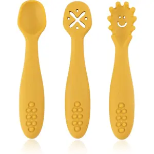 Petite&Mars Take&Match 6m+ lžička pro děti Intense Ochre 3 ks