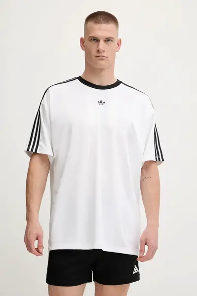 Tričko adidas Originals Jacquard Jersey pánské, bílá barva, s aplikací, JW5877