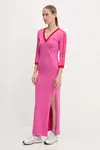 Šaty adidas Originals Maxi Dress V růžová barva, maxi, JY2941