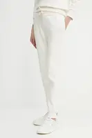 Bavlněné tepláky Armani Exchange dámské, béžová barva, s aplikací, XW000503 AF12804