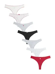 Next Tangá  sivá melírovaná / červená / čierna / biela