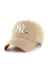 Kšiltovka 47 brand MLB New York Yankees béžová barva, hladká, B-ICONC17GWS-KH