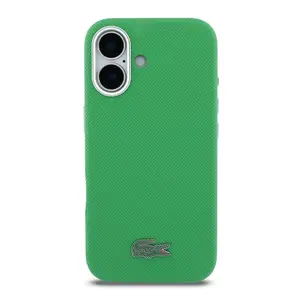 Zadní kryt Lacoste PVC Iconic Petit Pique Metal Logo MagSafe pro Apple iPhone 16, estragon green