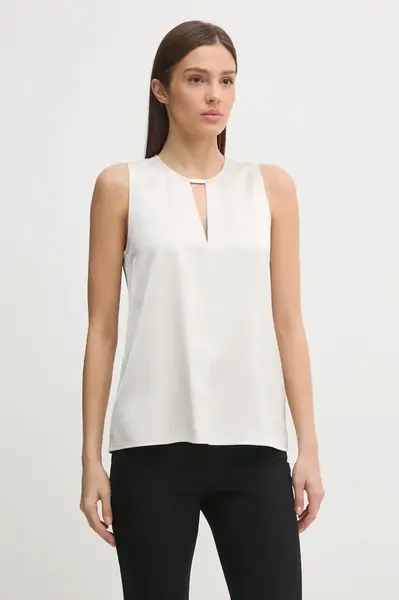 Halenka Calvin Klein dámská, béžová barva, hladká, K20K208190