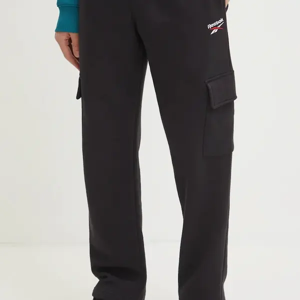 Tepláky Reebok Classic černá barva, hladké, 100221839