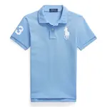 Dětská bavlněná polokošile Polo Ralph Lauren modrá barva, 323708861118