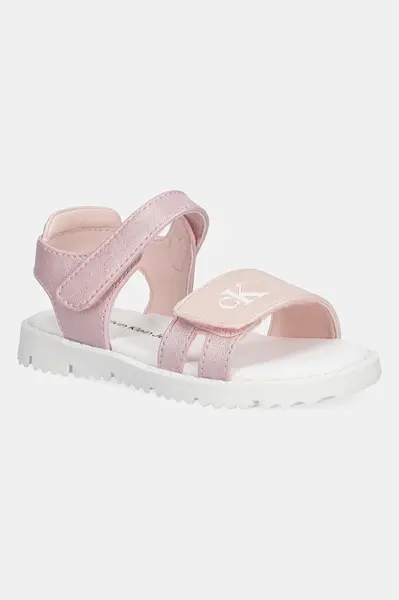 Dětské sandály Calvin Klein Jeans růžová barva, V1A2-82039
