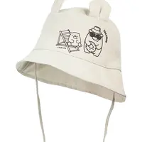 Dětský lněný klobouk Jamiks TADI šedá barva, JLH063