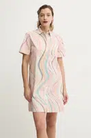 Bavlněné šaty PS Paul Smith béžová barva, mini, W2R.649D.P31281