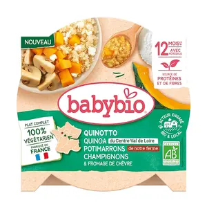 BABYBIO Rizoto z quinoy s dýní, žampiony a kozím sýrem BIO 230 g