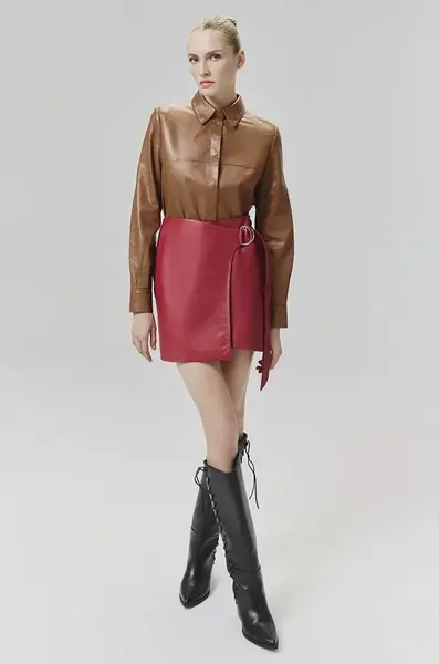 Kožená sukně Answear.LAB