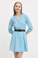 Šaty Desigual PARIS modrá barva, mini, 25SWVW32