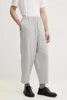 Tepláky American Vintage pánské, šedá barva, hladké, MDOD10ACE25