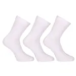 Nedeto 3PACK ponožky kotníkové bambusové bílé (3PBK02) XL
