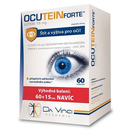 Ocutein Forte Lutein 15mg Da Vinci Academia 60+15 tobolek