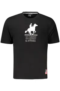 US GRAND POLO SHORT SLEEVE T-SHIRT MEN BLACK