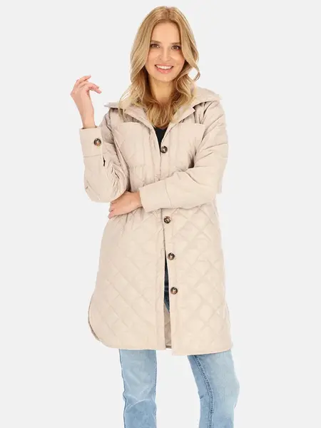 PERSO Woman's Women's transitional thin jacket with a hood