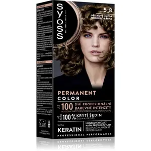 Syoss Permanent Color permanentná farba na vlasy odtieň 5_8 Oříškově hnědý 1 ks