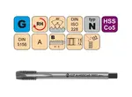 NÁSTROJE CZ Závitník strojní G1/4" A HSSCo5 DIN 5156 B