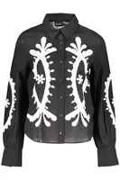 Desigual dámska košeľa s dlhými rukávmi, čierna