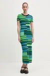 Šaty Desigual URUGUAY zelená barva, maxi, 25SWVF04