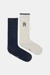 Ponožky Tommy Hilfiger 2-pack pánské, tmavomodrá barva, 701232599