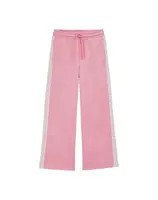 WE Fashion Nohavice  svetloružová / biela