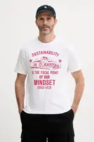 Bavlněné tričko United Colors of Benetton bílá barva, s potiskem, 3I1XU10A4