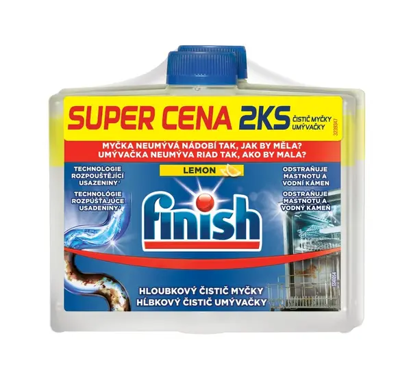 Finish Čistič myčky lemon sparkle 2x250 ml