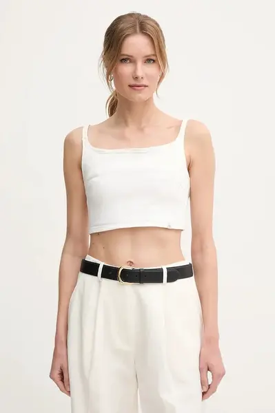 Top Calvin Klein Jeans dámský, béžová barva, J20J225195