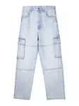 Bershka Rifľové kapsáče  modrá denim