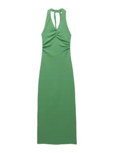 Pull&Bear Pletené šaty  kiwi