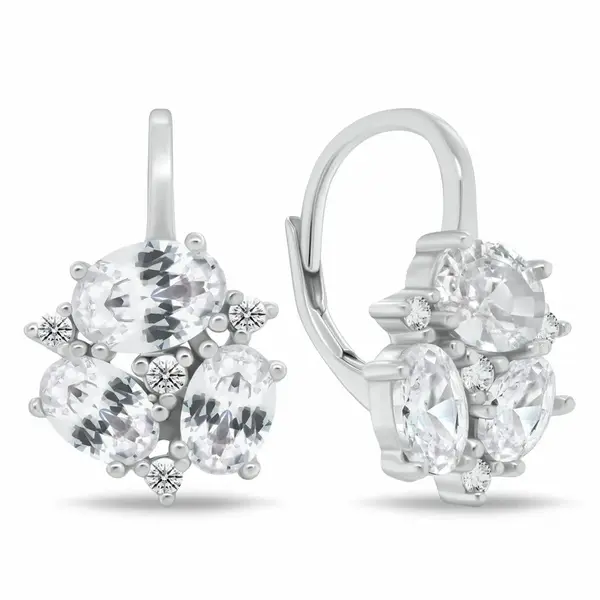 Brilio Silver Okouzlující stříbrné náušnice s čirými zirkony EA1182W