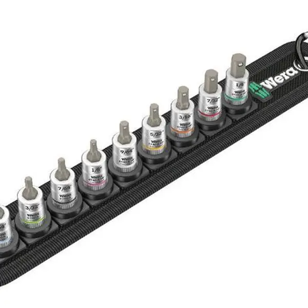 Wera 003884 Sada Belt A Imperial 1. Zástrčné nástavce inbus - palcové pro Zyklop 1/4" (9 k