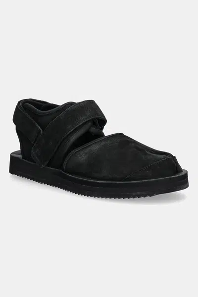 Nubukové sandály Suicoke BITA-2-L černá barva, BITA-2-L